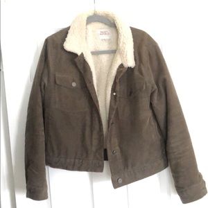 Pull&Bear Sherpa lined corduroy jacket